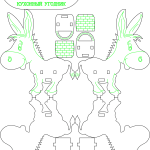 Burro con canasto - Vector descarganle para corte CNC y grabado laser gratis | Stanser