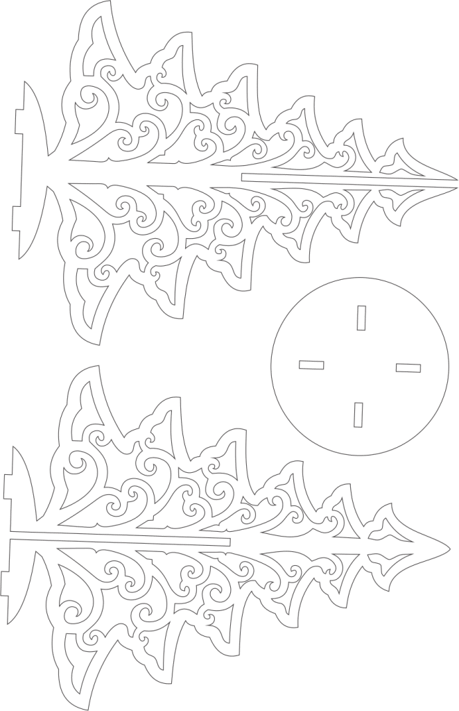 Pino ensamblable — vector para corte CNC