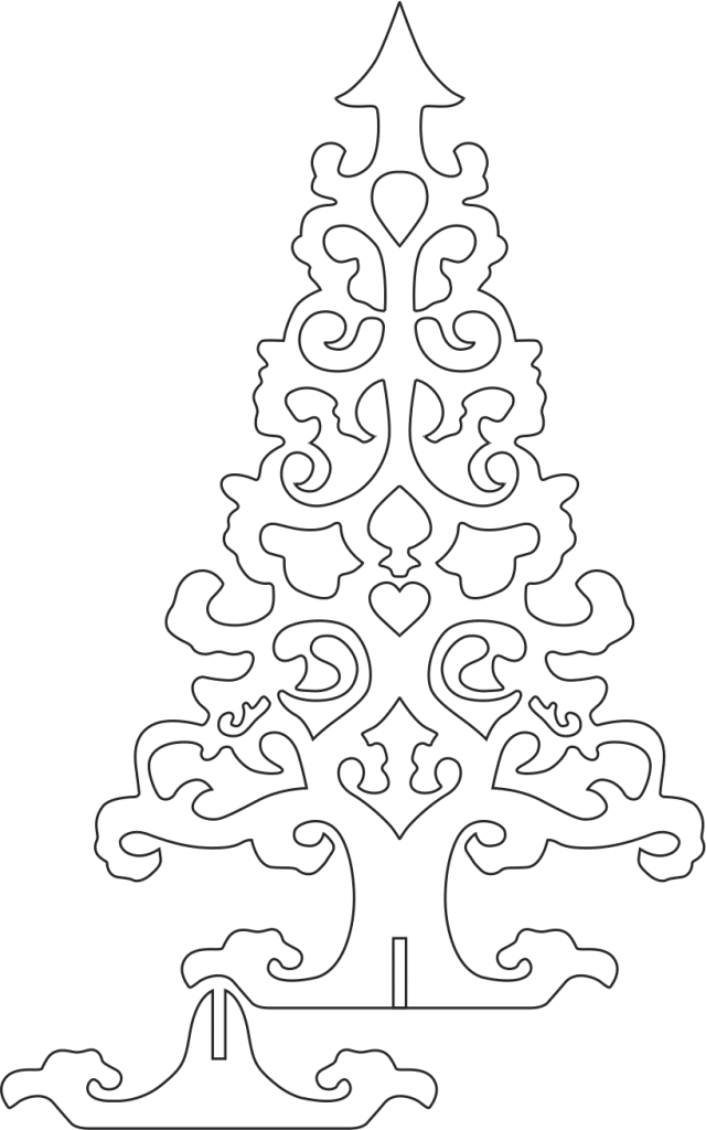 Pino para decoración — vector para corte CNC
