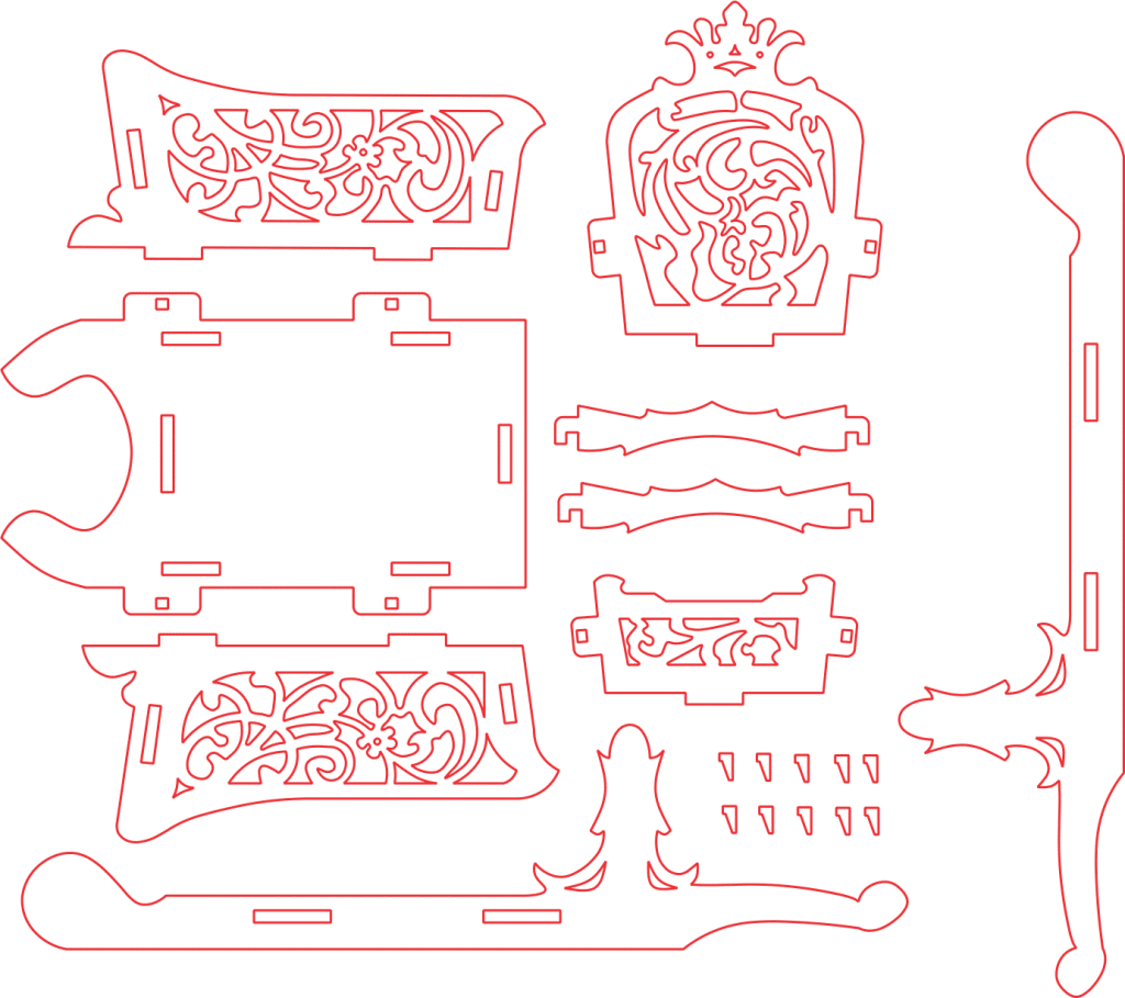 Trineo 3 — vector para corte CNC