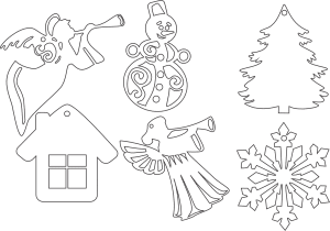 Colgantes navideños con querubines