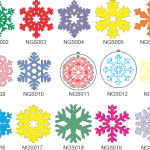 Copos de nieve de colores - Vector descarganle para corte CNC y grabado laser gratis | Stanser