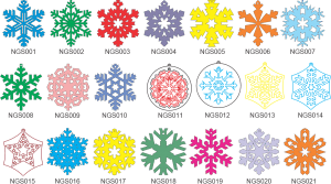 Copos de nieve de colores
