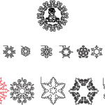 Siluetas de copos de nieve - Vector descarganle para corte CNC y grabado laser gratis | Stanser