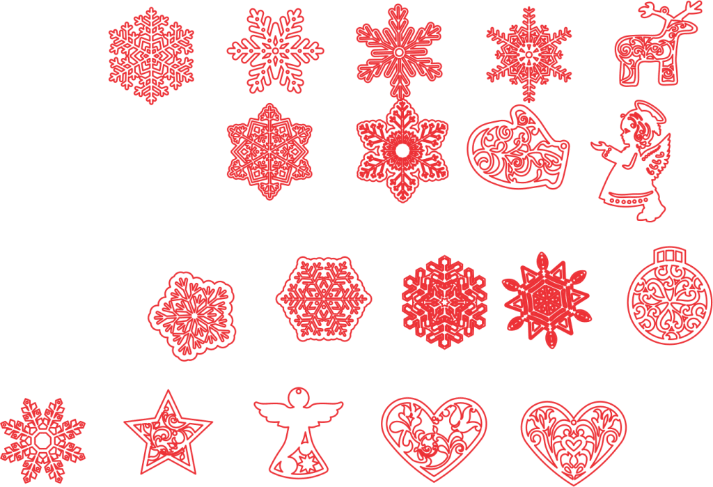 Imágenes navideñas — vector para corte CNC