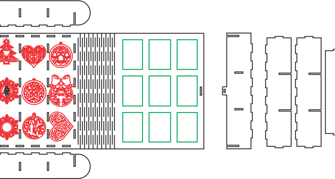 Caja para esferas con separaciones