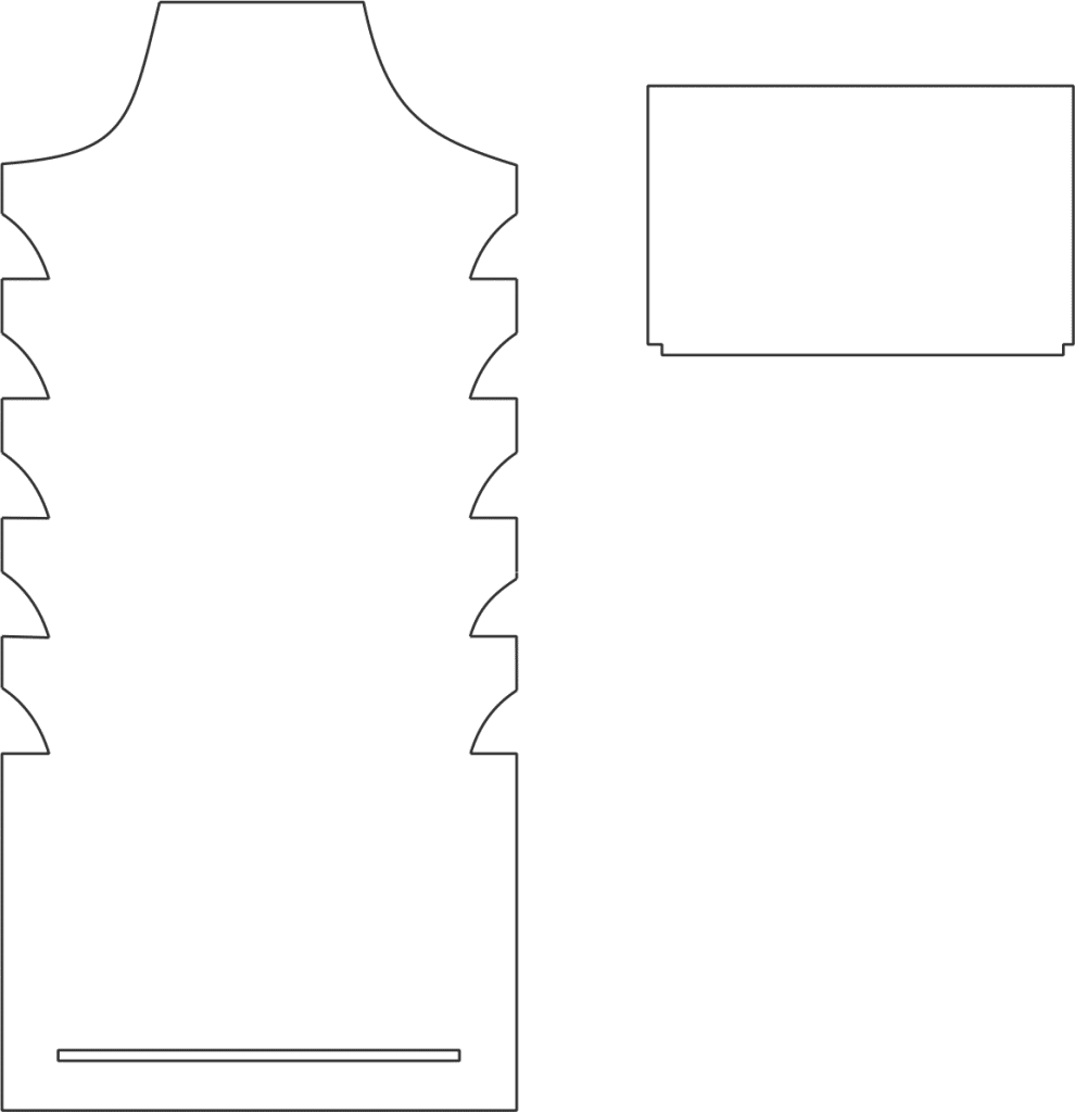 Repisa con respaldo — vector para corte CNC