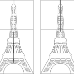 Cuadro de Torre Eiffel ensamblable - Vector SVG DXF para CNC Router y Laser CO2 - Descargable gratis | Stanser