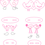Parejas de pájaros con base - Vector descarganle para corte CNC y grabado laser gratis | Stanser