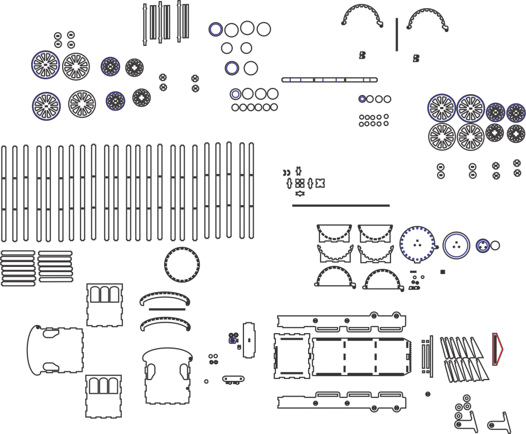 Muebles de bebé — vector para corte CNC