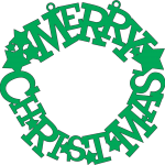 Corona "Merry Christmas" - Vector descarganle para corte CNC y grabado laser gratis | Stanser