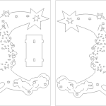 Luna con árbol navideño - Vector descarganle para corte CNC y grabado laser gratis | Stanser