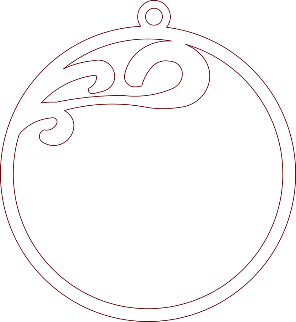 Esfera bidimensional sencilla — vector para corte CNC