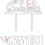 Decoración para pastel de graduación - Vector descarganle para corte CNC y grabado laser gratis | Stanser