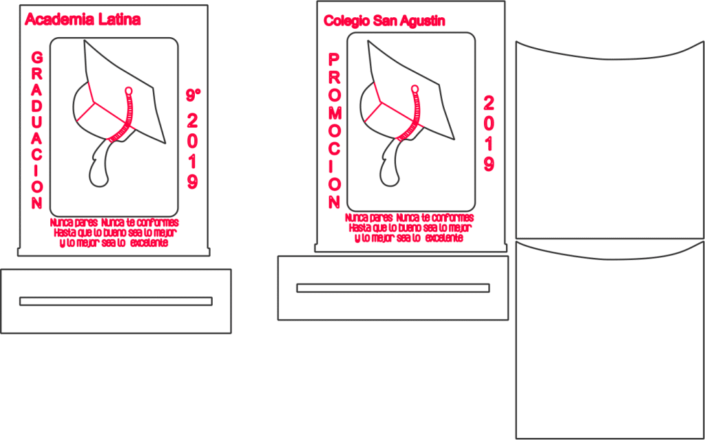 Recuerdo de graduación 2 — vector para corte CNC