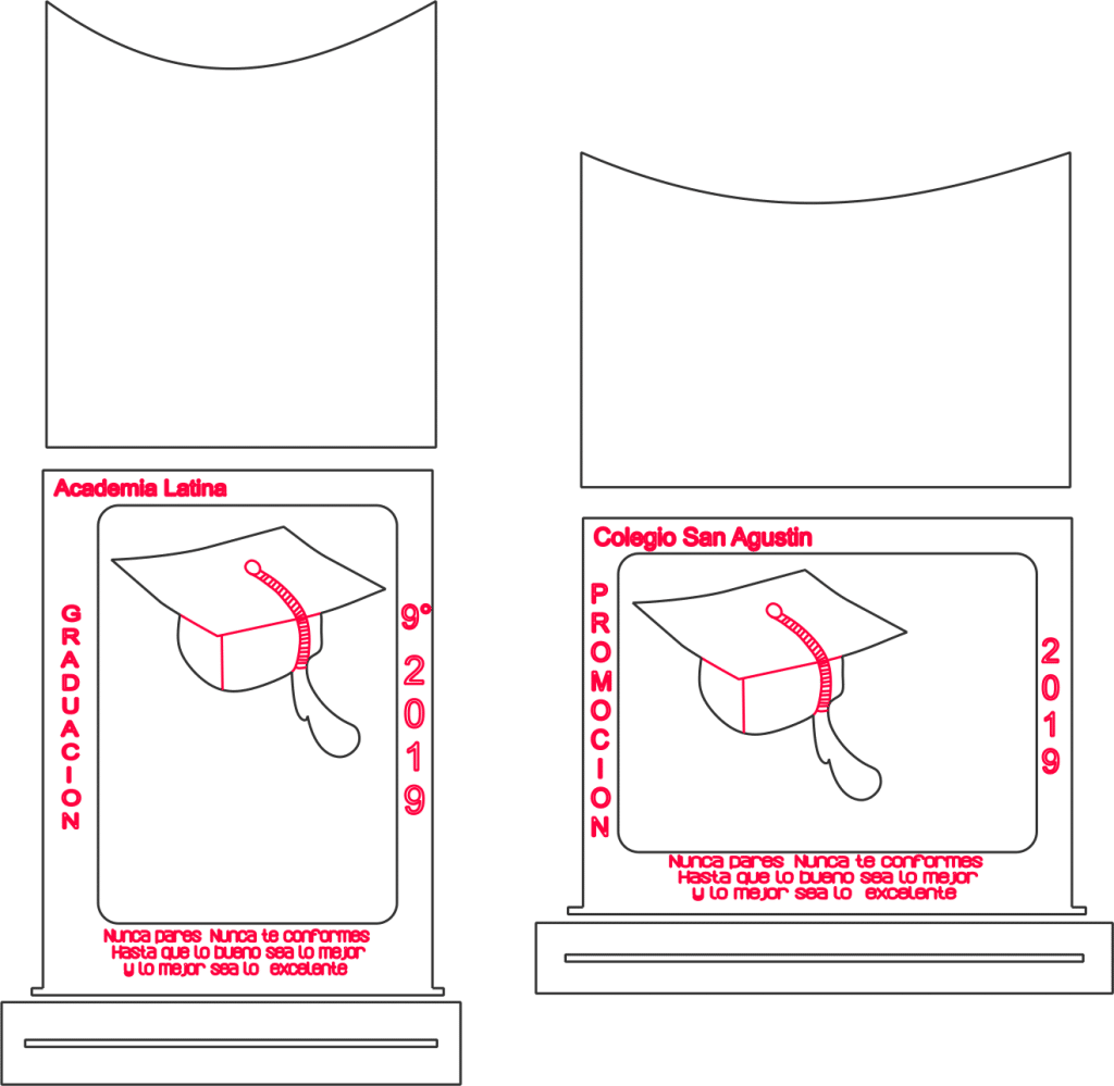 Recuerdo de graduación 3 — vector para corte CNC
