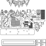 Paisaje navideño armable con base - Vector descarganle para corte CNC y grabado laser gratis | Stanser
