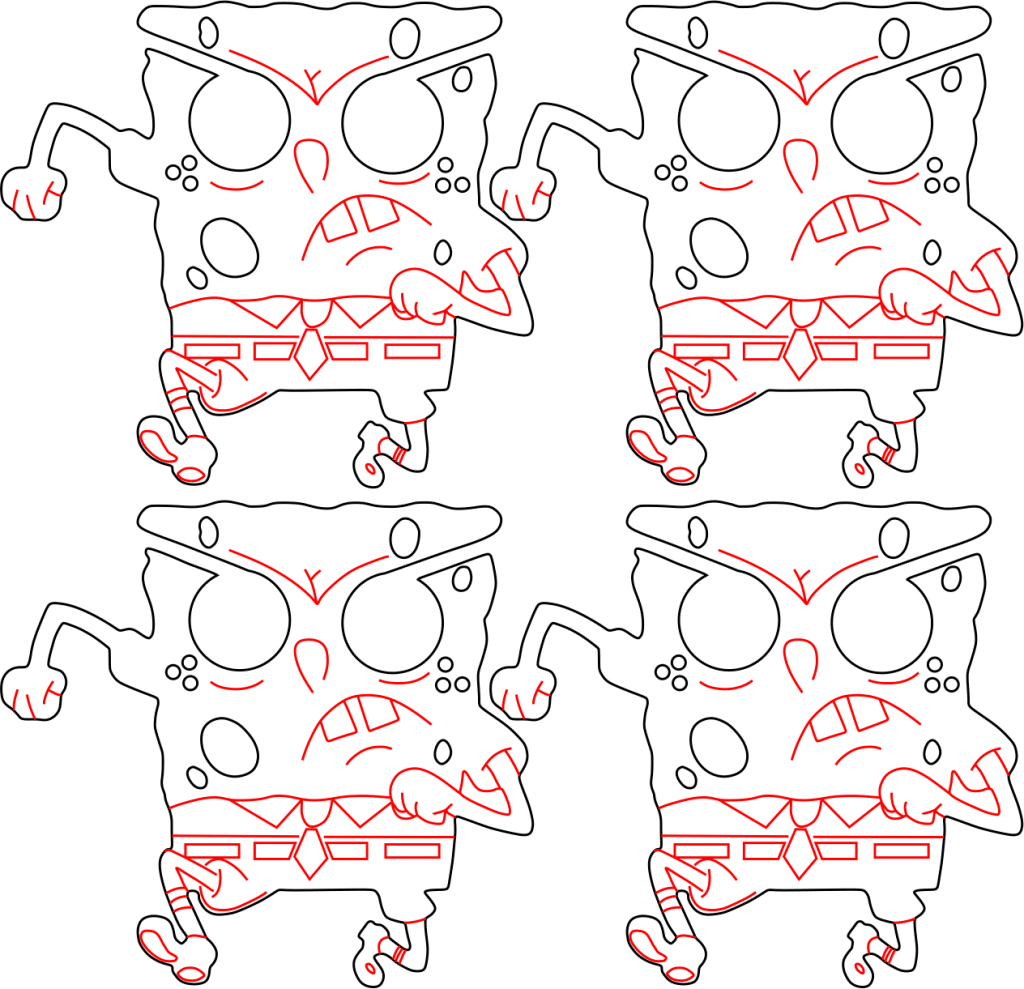 Personaje de caricatura enojado — vector para corte CNC