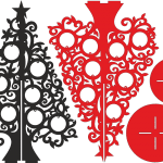 Pino navideño con espacio para colgantes - Vector descarganle para corte CNC y grabado laser gratis | Stanser