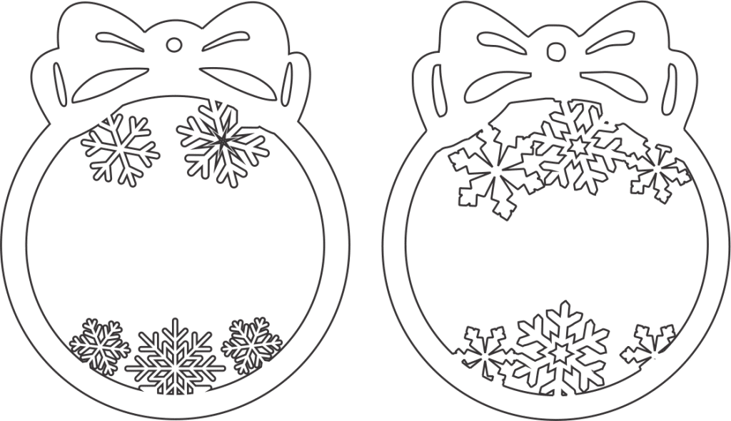 Esferas de copos de nieve — vector para corte CNC