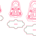 Trío de matrushkas - Vector SVG DXF para CNC Router y Laser CO2 - Descargable gratis | Stanser