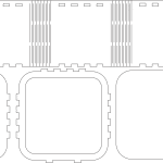 Caja cuadrada de esquinas redondeadas - Vector SVG DXF para CNC Router y Laser CO2 - Descargable gratis | Stanser