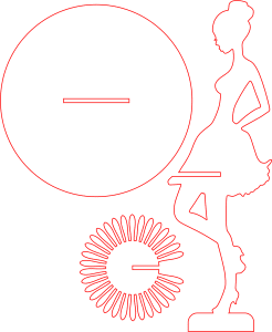 Perfil de mujer con base