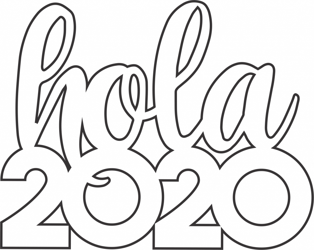Hola 2020 — vector para corte CNC