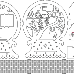 Esfera de paisaje navideño - Vector descarganle para corte CNC y grabado laser gratis | Stanser