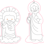 San Judas caricaturizados - Vector SVG DXF para CNC Router y Laser CO2 - Descargable gratis | Stanser
