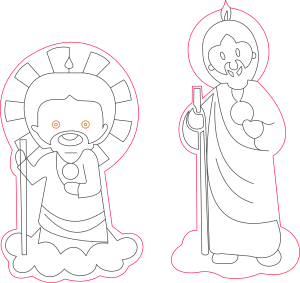 San Judas caricaturizados