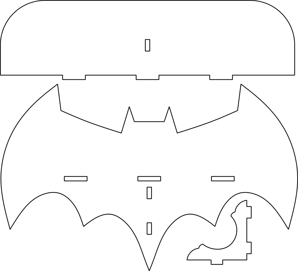 Silueta de murciélago — vector para corte CNC