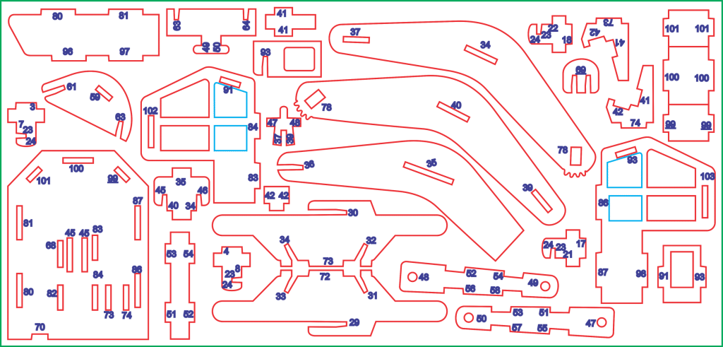 Transporte alado — vector para corte CNC