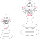 Par de cálices - Vector SVG DXF para CNC Router y Laser CO2 - Descargable gratis | Stanser