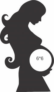 Portarretrato «Mujer embarazada de cabello largo»