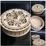 Caja redonda calada - Vector SVG DXF para CNC Router y Laser CO2 - Descargable gratis | Stanser