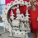 Adorno de casas navideñas - Vector descarganle para corte CNC y grabado laser gratis | Stanser