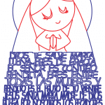 Virgen con oración de Salve - Vector SVG DXF para CNC Router y Laser CO2 - Descargable gratis | Stanser
