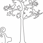 Silueta de árbol con aves - Vector descarganle para corte CNC y grabado laser gratis | Stanser