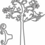 Silueta de árbol a doble línea - Vector descarganle para corte CNC y grabado laser gratis | Stanser