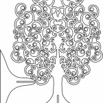 Árbol de copa de espirales con base - Vector descarganle para corte CNC y grabado laser gratis | Stanser