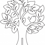 Árbol con ave y hojas anchas - Vector descarganle para corte CNC y grabado laser gratis | Stanser