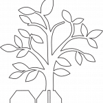 Árbol de ramas y hojas escasas - Vector descarganle para corte CNC y grabado laser gratis | Stanser