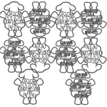 Borregos de buena fortuna - Vector descarganle para corte CNC y grabado laser gratis | Stanser