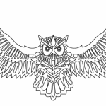 Búho indio - Vector descarganle para corte CNC y grabado laser gratis | Stanser
