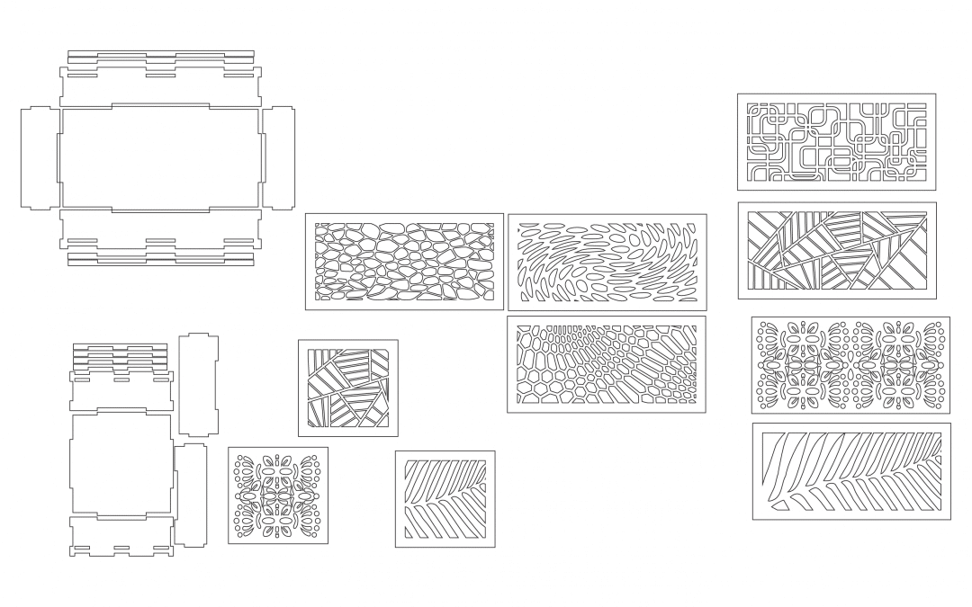 Cajas con tapas de diferentes diseños
