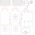 Casa con banca - Vector descarganle para corte CNC y grabado laser gratis | Stanser