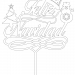 Decoración de pastel "Feliz Navidad" - Vector descarganle para corte CNC y grabado laser gratis | Stanser