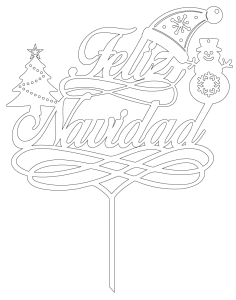 Decoración de pastel «Feliz Navidad»
