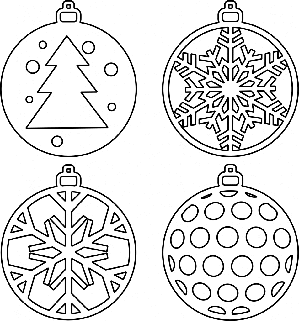 Cuarteto de esferas bidimensionales — vector para corte CNC
